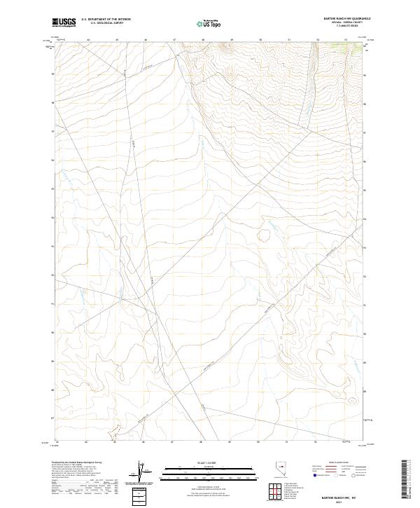 USGS Topographic Map – Bartine Ranch NW