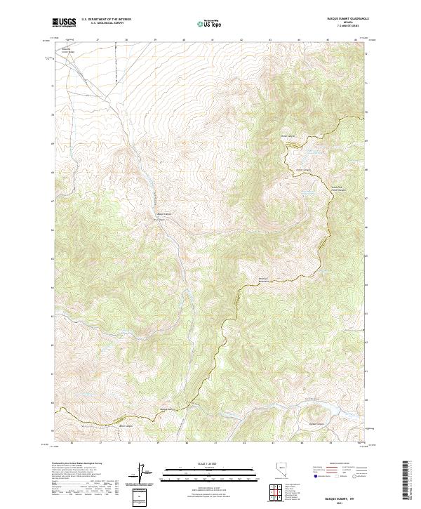 USGS Topographic Map – Basque Summit