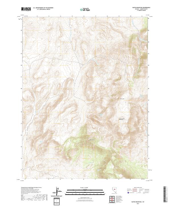 USGS Topographic Map – Bates Mountain
