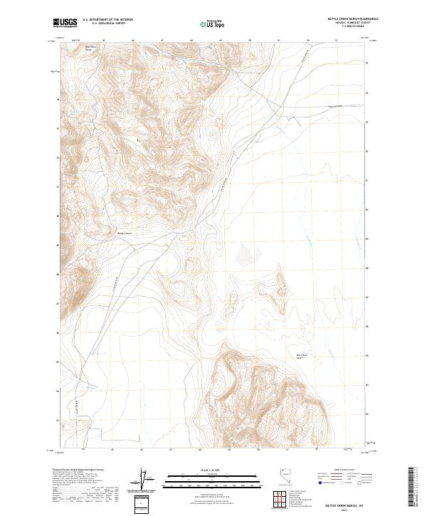 USGS Topographic Map – Battle Creek Ranch