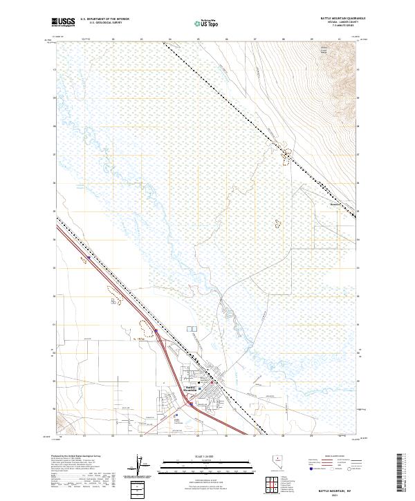 USGS Topographic Map – Battle Mountain
