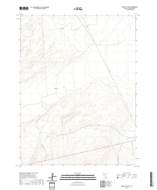 USGS Topographic Map – Bean Flat East