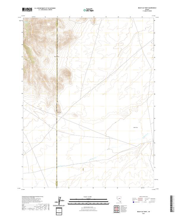 USGS Topographic Map – Bean Flat West