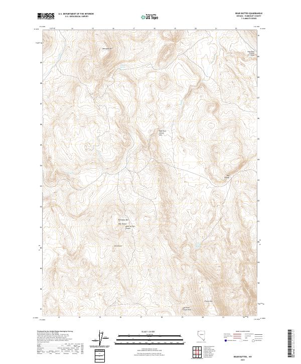 USGS Topographic Map – Bear Buttes