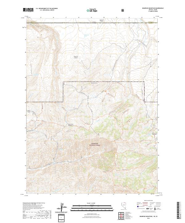 USGS Topographic Map – Bearpaw Mountain