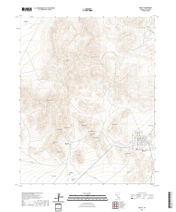USGS Topographic Map – Beatty