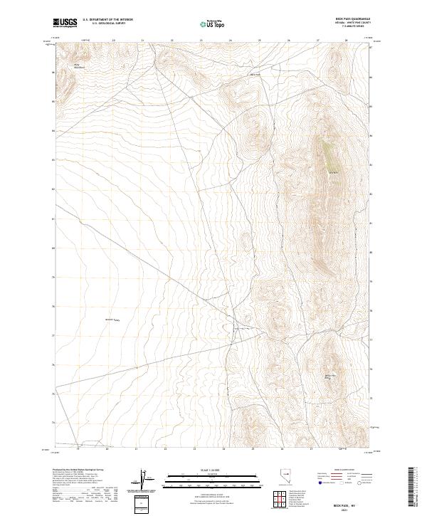 USGS Topographic Map – Beck Pass