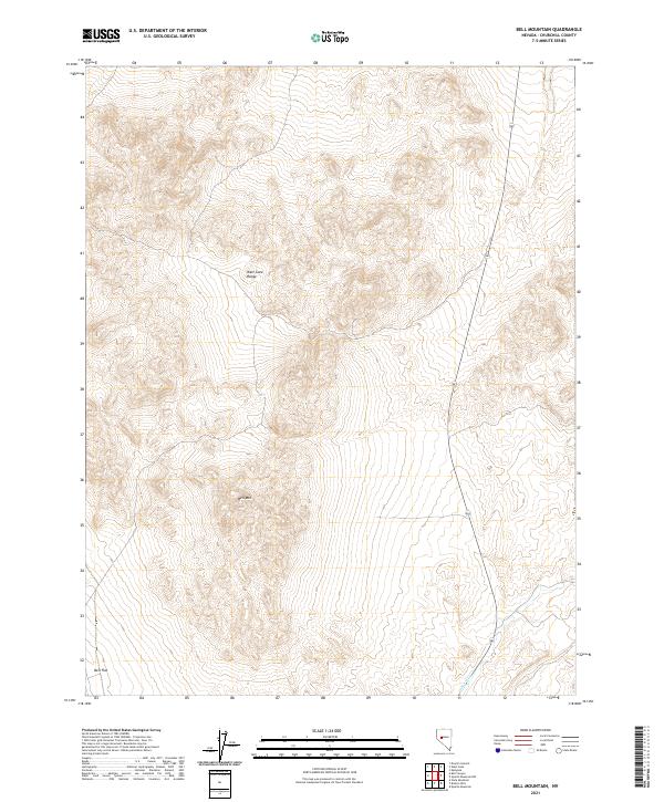 USGS Topographic Map – Bell Mountain
