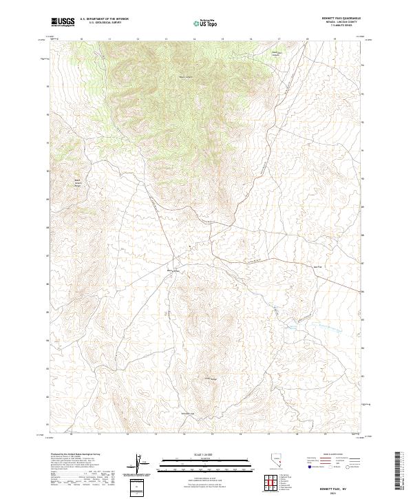 USGS Topographic Map – Bennett Pass