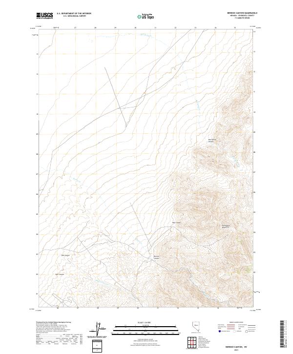 USGS Topographic Map – Bernice Canyon