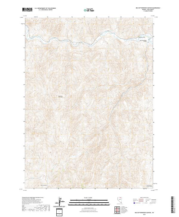 USGS Topographic Map – Big Cottonwood Canyon