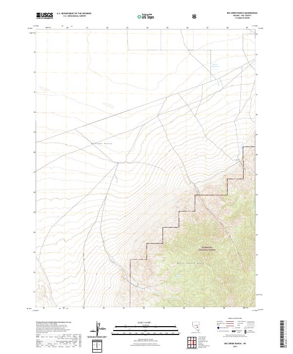 USGS Topographic Map – Big Creek Ranch
