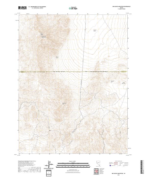 USGS Topographic Map – Big Kasock Mountain