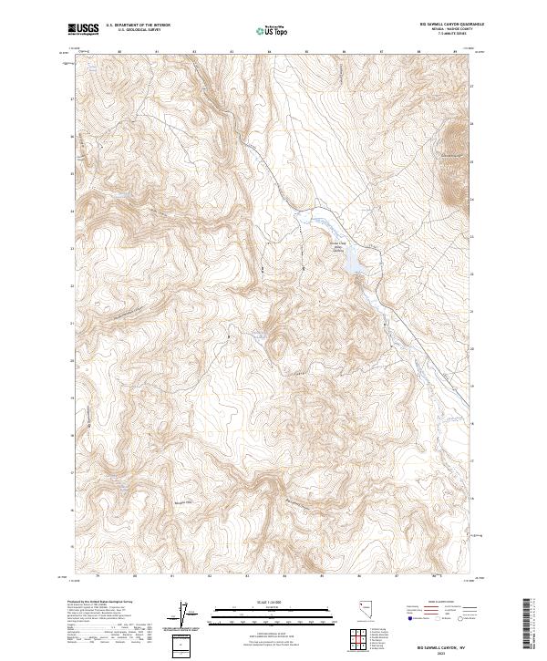 USGS Topographic Map – Big Sawmill Canyon