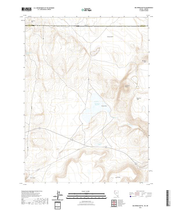 USGS Topographic Map – Big Spring Butte