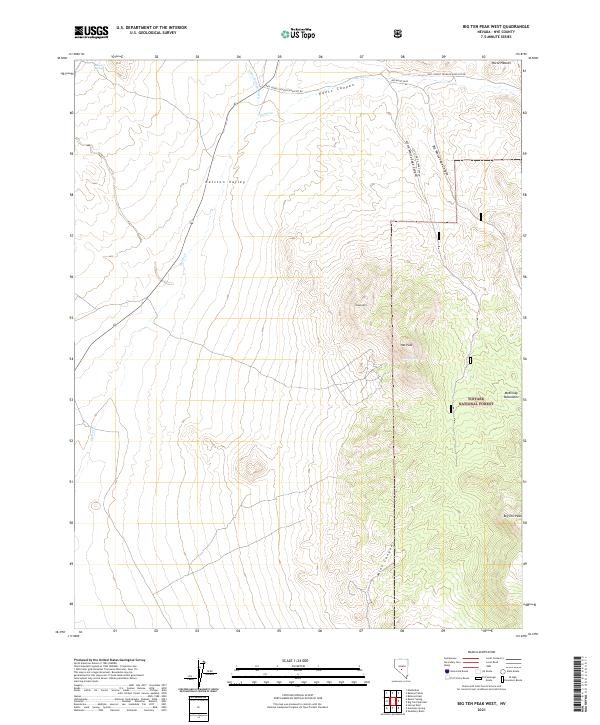 USGS Topographic Map – Big Ten Peak West