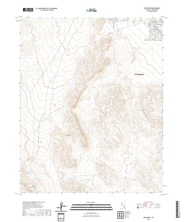 USGS Topographic Map – Bird Spring