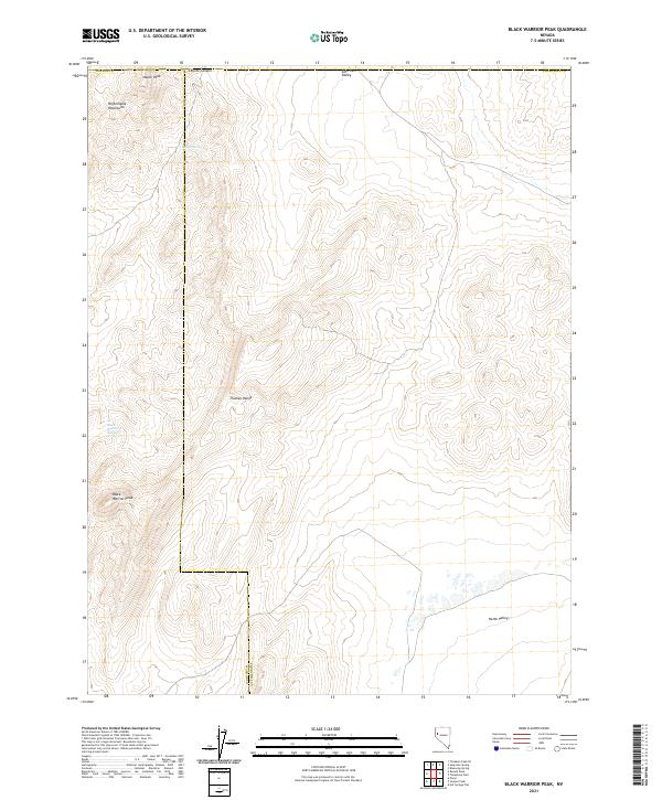 USGS Topographic Map – Black Warrior Peak