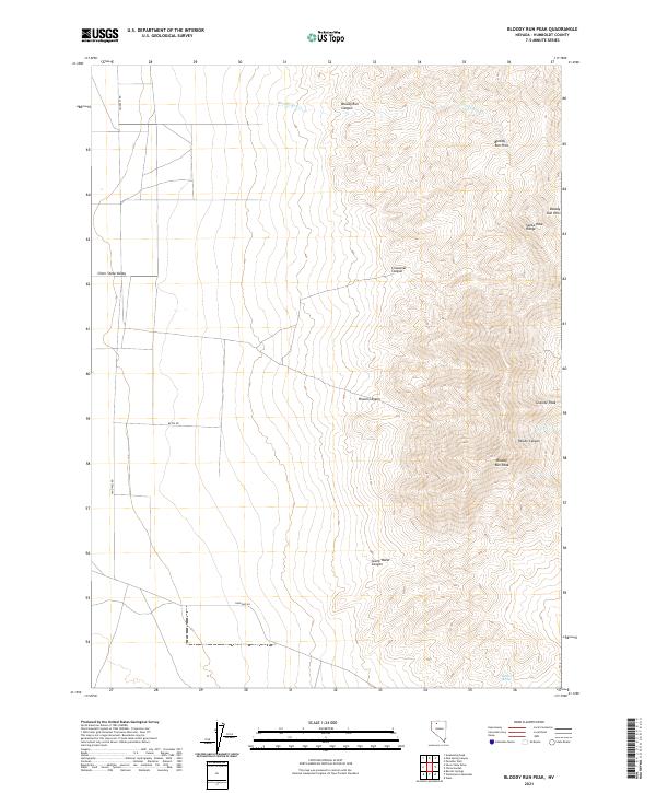USGS Topographic Map – Bloody Run Peak