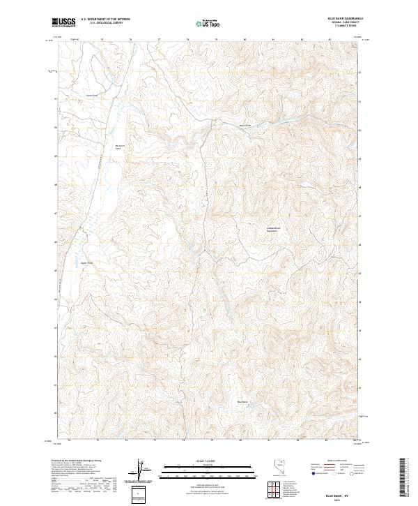 USGS Topographic Map – Blue Basin