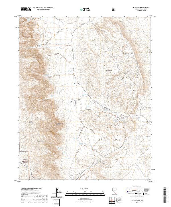 USGS Topographic Map – Blue Diamond