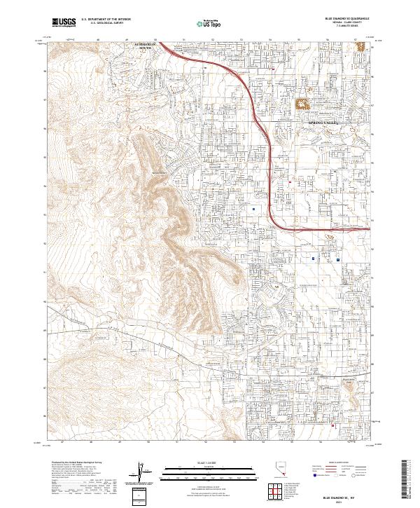 USGS Topographic Map – Blue Diamond SE