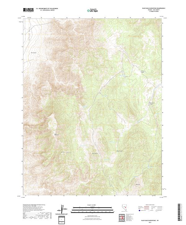 USGS Topographic Map – Blue Eagle Mountain