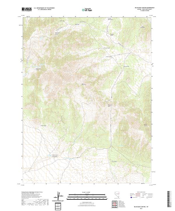 USGS Topographic Map – Blue Mass Canyon