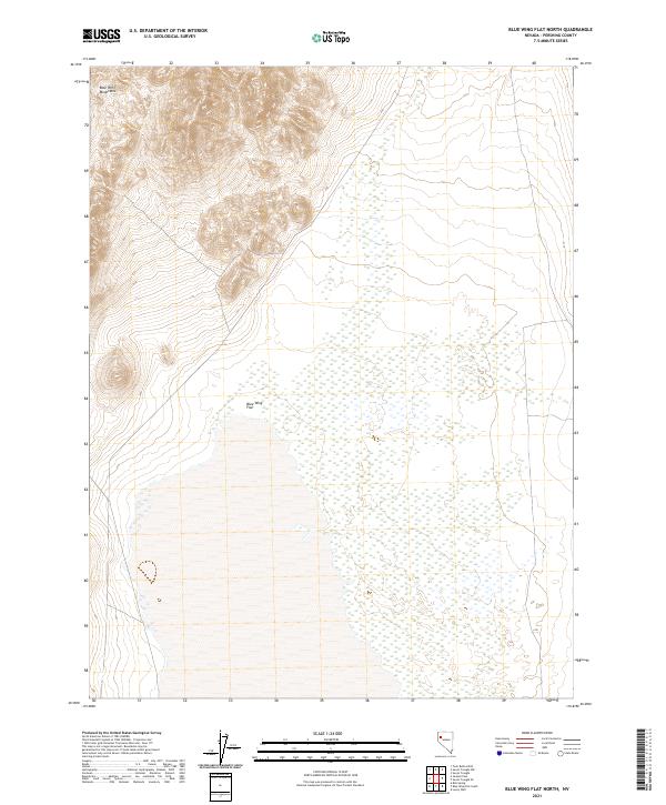 USGS Topographic Map – Blue Wing Flat North