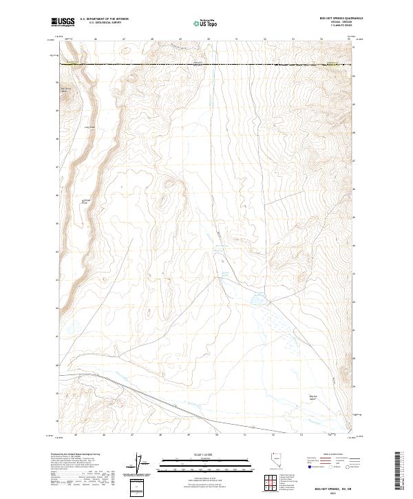 USGS Topographic Map – Bog Hot Springs