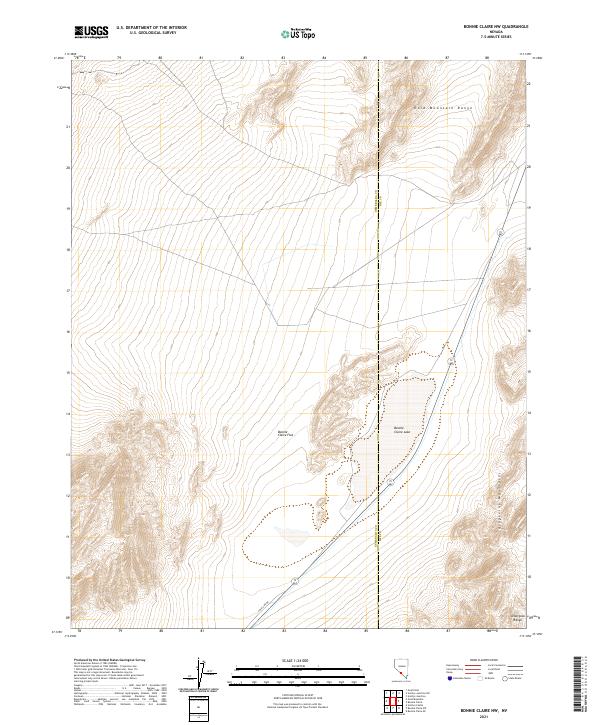 USGS Topographic Map – Bonnie Claire NW
