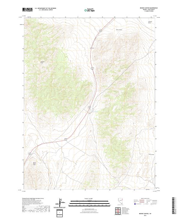USGS Topographic Map – Boone Canyon