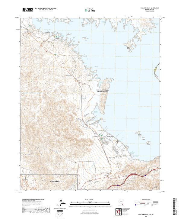 USGS Topographic Map – Boulder Beach