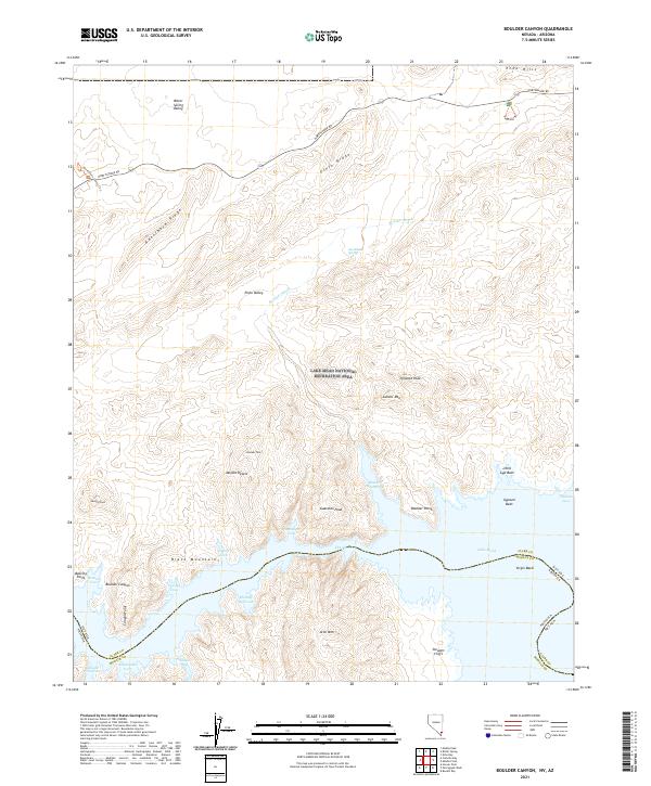 USGS Topographic Map – Boulder Canyon