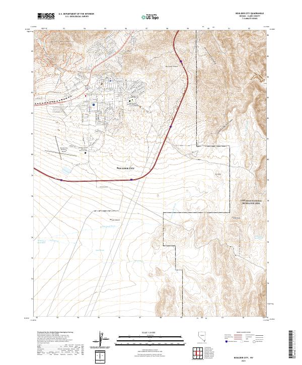 USGS Topographic Map – Boulder City