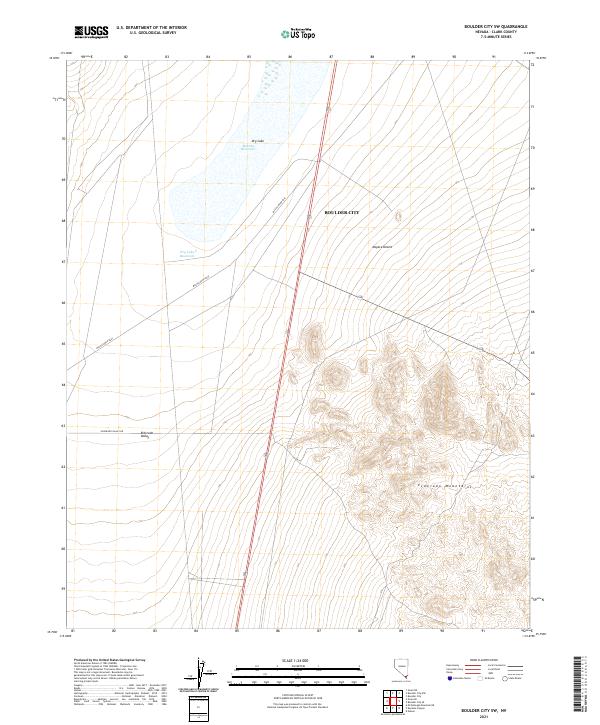 USGS Topographic Map – Boulder City SW