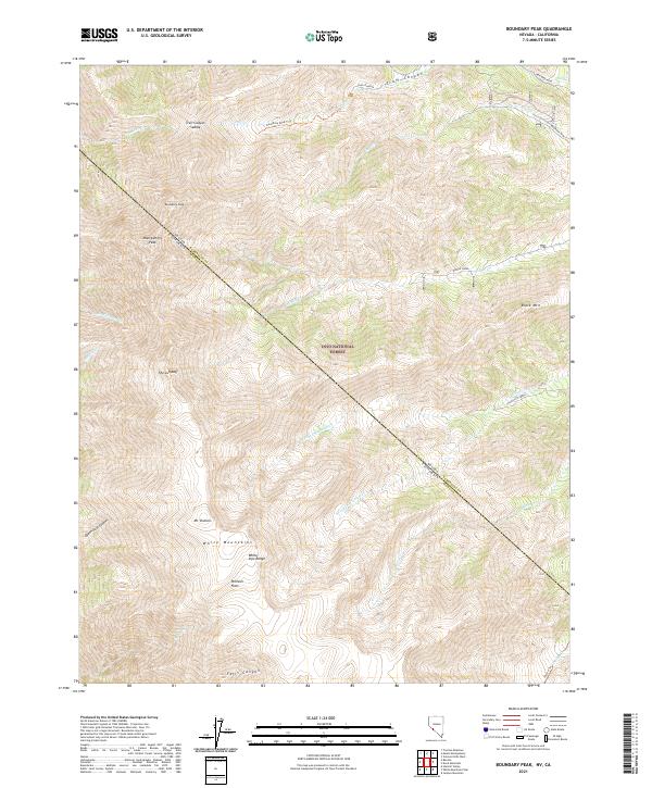 USGS Topographic Map – Boundary Peak