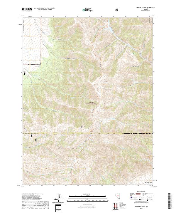 USGS Topographic Map – Brewer Canyon