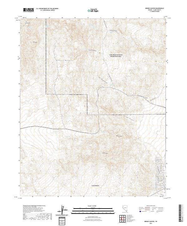 USGS Topographic Map – Bridge Canyon