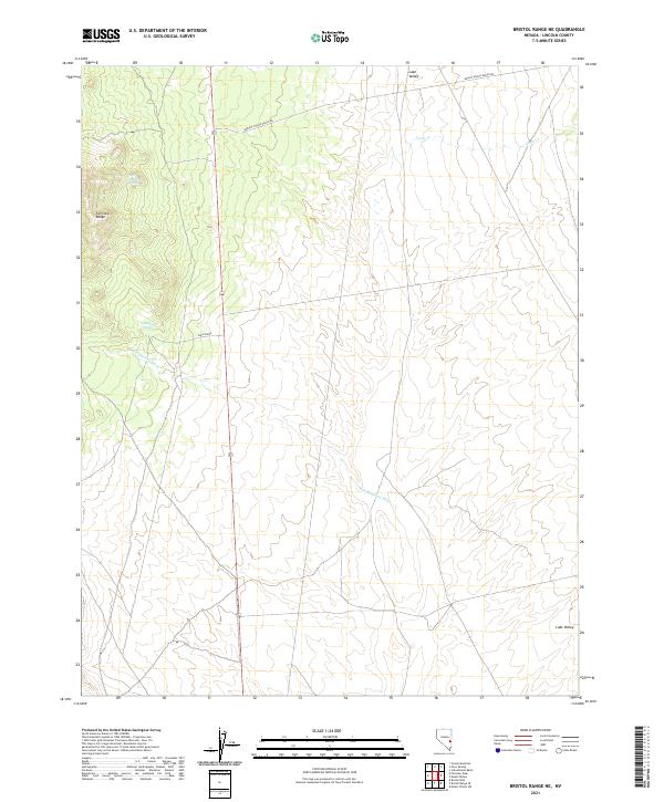 USGS Topographic Map – Bristol Range NE