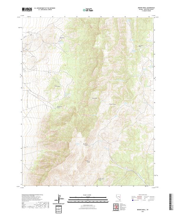 USGS Topographic Map – Brown Knoll