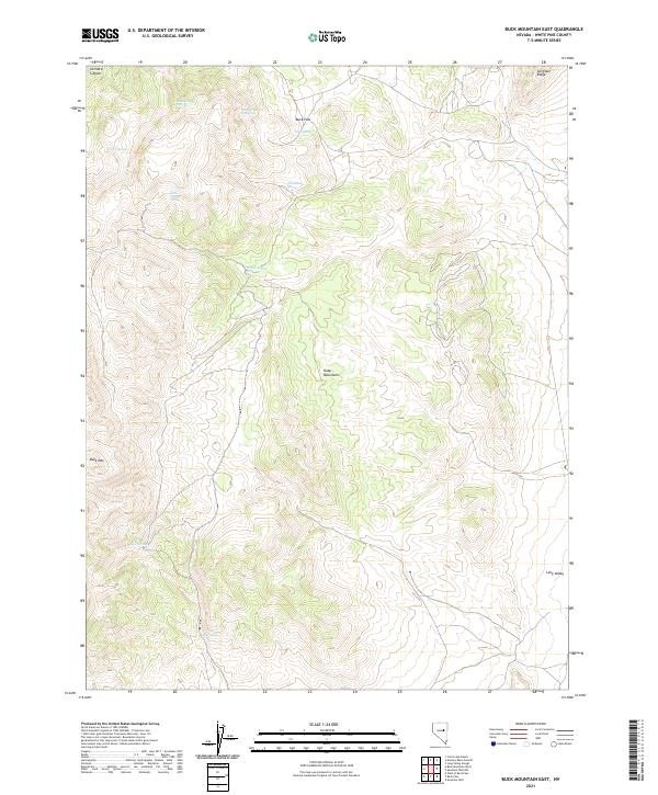 USGS Topographic Map – Buck Mountain East