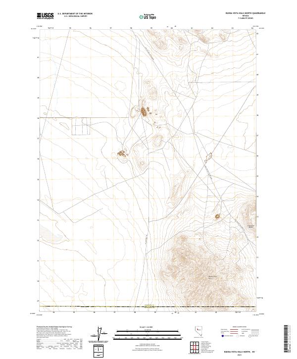 USGS Topographic Map – Buena Vista Hills North
