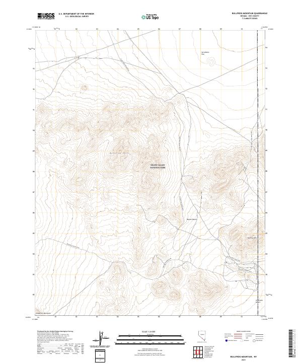 USGS Topographic Map – Bullfrog Mountain