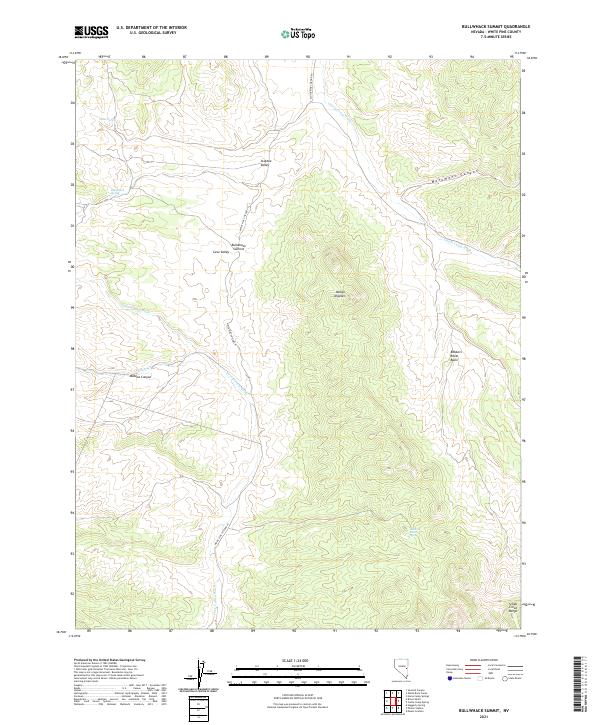 USGS Topographic Map – Bullwhack Summit