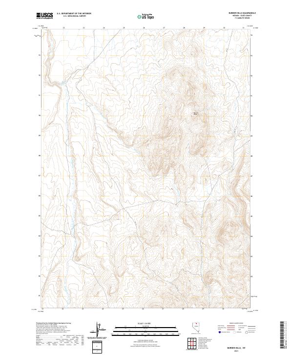 USGS Topographic Map – Burner Hills