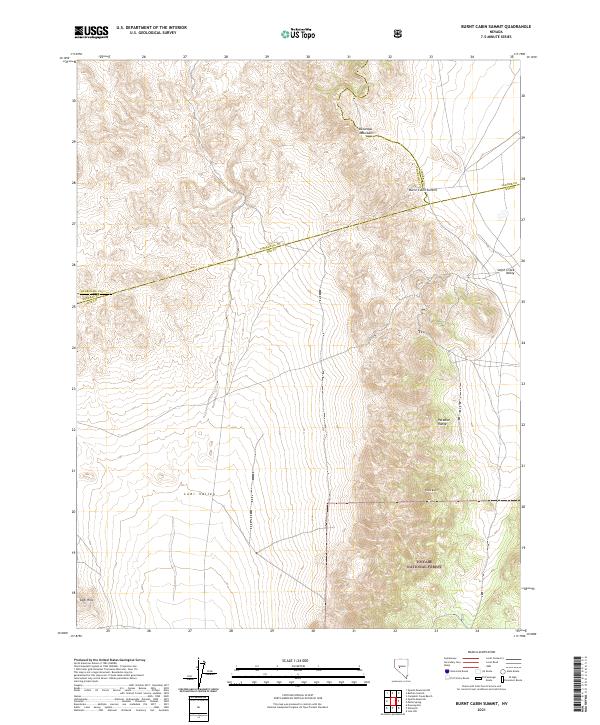 USGS Topographic Map – Burnt Cabin Summit