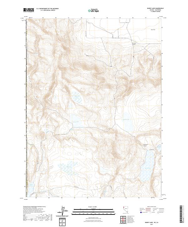 USGS Topographic Map – Burnt Lake