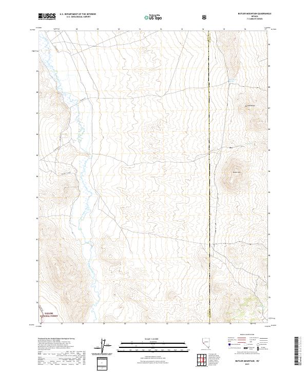 USGS Topographic Map – Butler Mountain