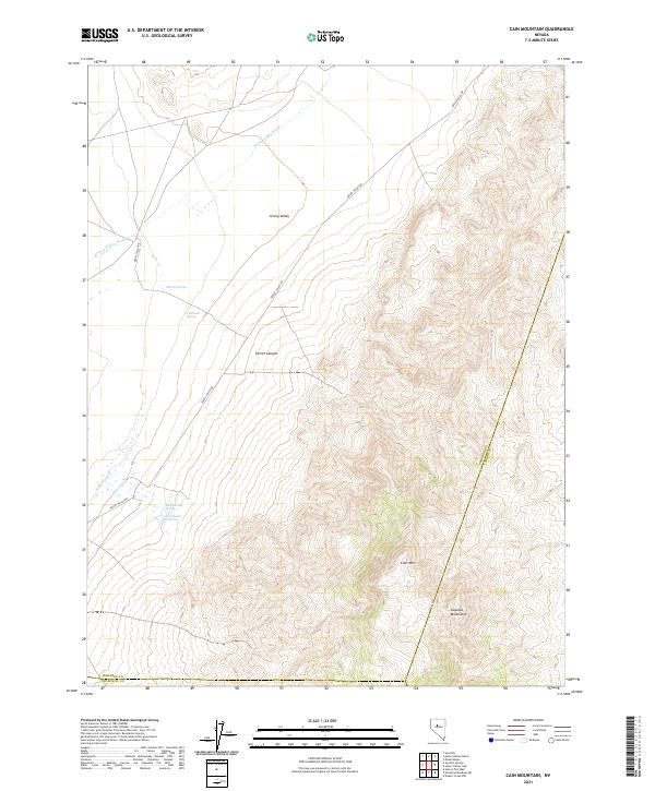 USGS Topographic Map – Cain Mountain